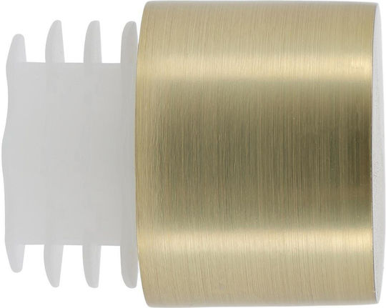 Vorhang Holz Ende aus Metallisch Gold 2Stücke