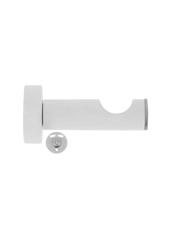 Sockel Der Vorhangschiene Wand Aus Metall Weiß