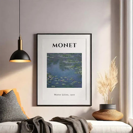 Poster Monet Waterlillies Art013 40cm X 50cm Μαύρη Ξύλινη Κορνίζα-55259pd156878f55321