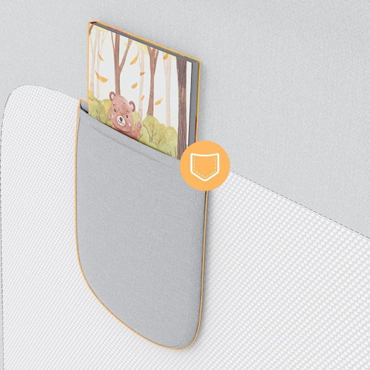 Tulano Foldable Bed Rail Guard from Metal in Grey Colour 77x26x7cm
