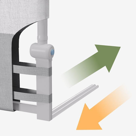 Tulano Foldable Bed Rail Guard from Metal in Grey Colour 77x26x7cm