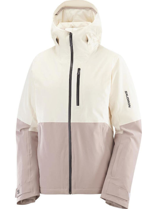 Salomon LC2621000 Damen Ski- und Snowboardjacke Weiß