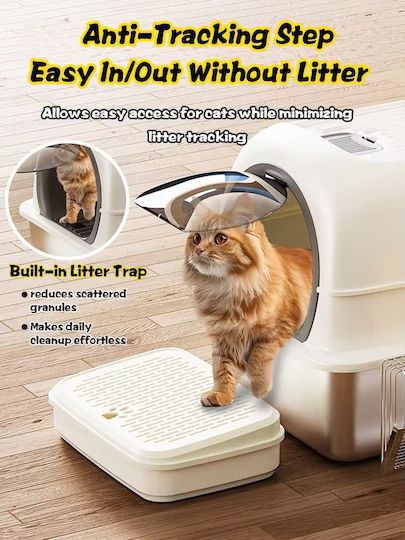 Pet's Choice Closed White Cat Toilet L60 x W40 x H40cm