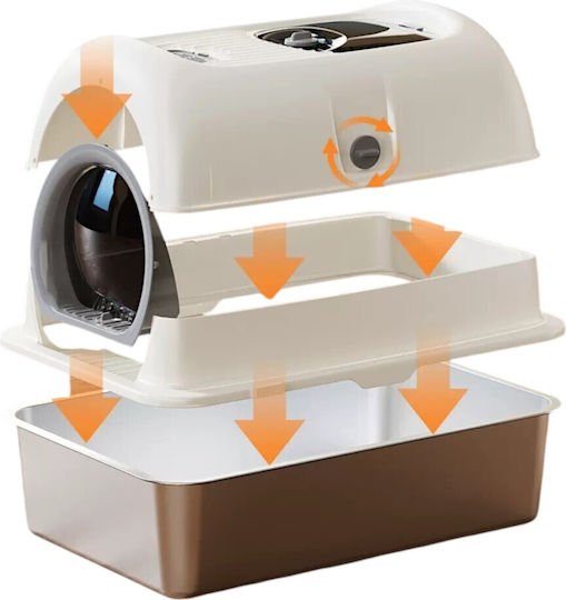 Pet's Choice Closed White Cat Toilet L60 x W40 x H40cm