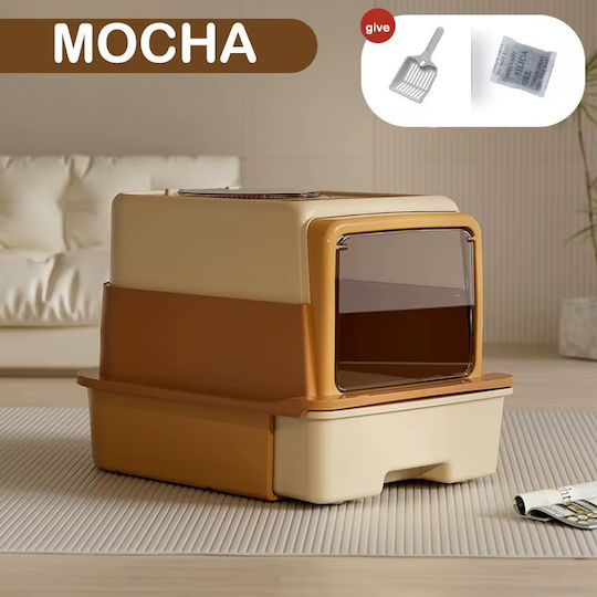 Pet's Choice Closed Brown Cat Toilet L50 x W35 x H35cm