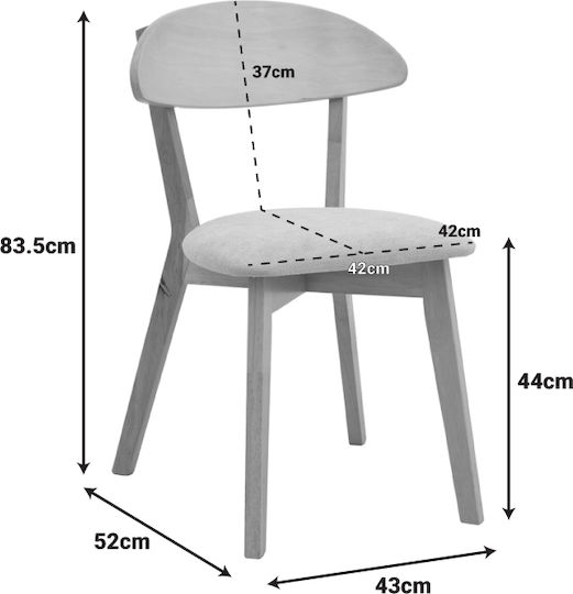 Dining Chair Canon 43x43x79.5cm Dining Chair Canon 43x43x79.5cm