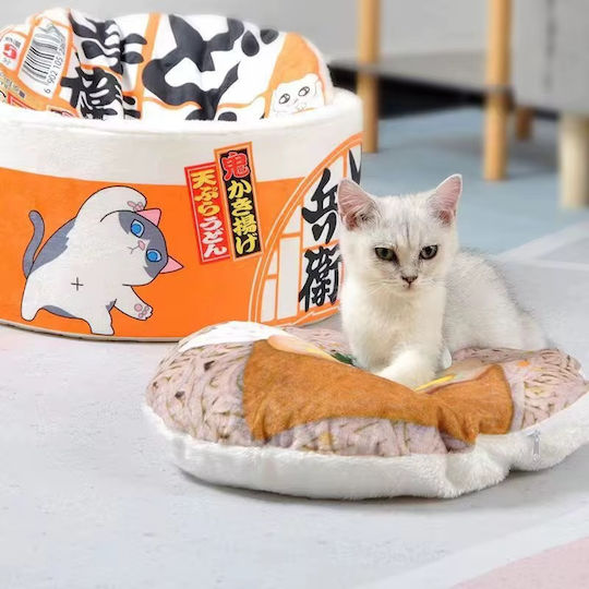 Ramen Bowl Red 60x25cm Cat Bed