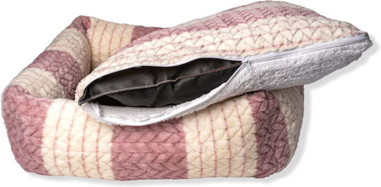 Pink Plush Cat Bed 50x45cm