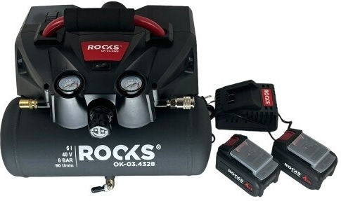 Rooks Vevor Luftkompressor mit 1hp Leistung und Luftkammer 6lt