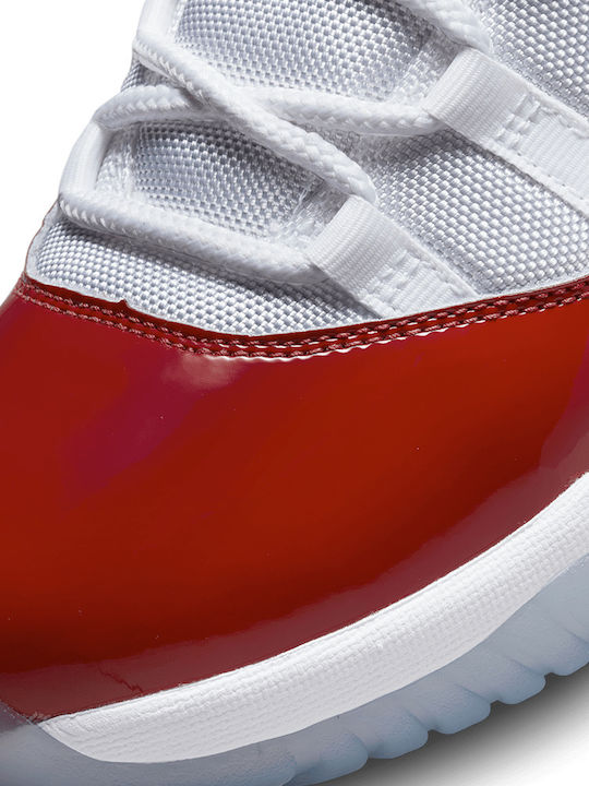 Air  11 Retro Мъжки Високи Сникърси Бели / Varsity Red / Black
