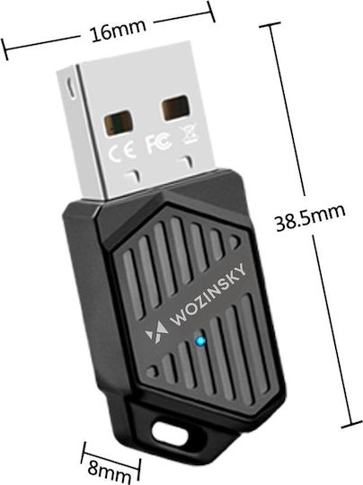 Wozinsky WAX-900 USB Network Adapter with Wireless Wi-Fi Connection 900Mbps
