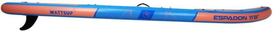 Wattsup Espadon 11'8" Aufblasbare SUP Board / Kajak mit Länge 3,55 m Hellblau