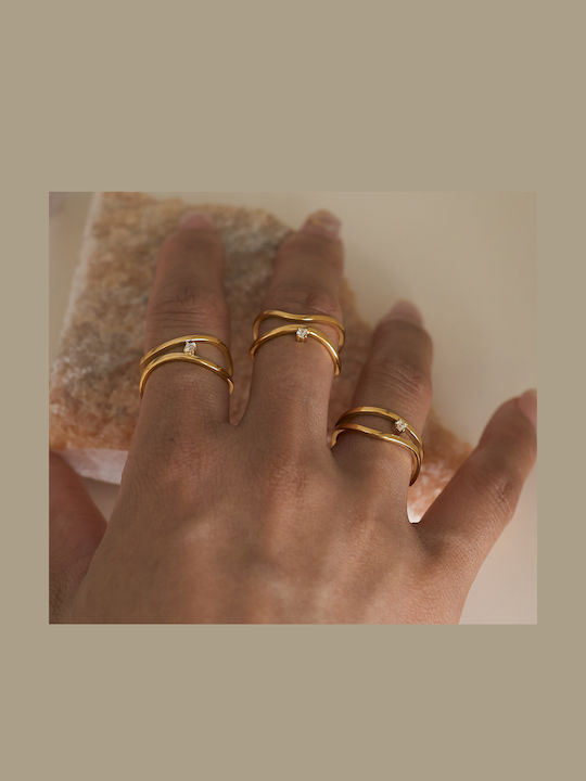 Enotia Damen Stahl Vergoldeter Ring Enotia Damen Stahl Vergoldeter Ring