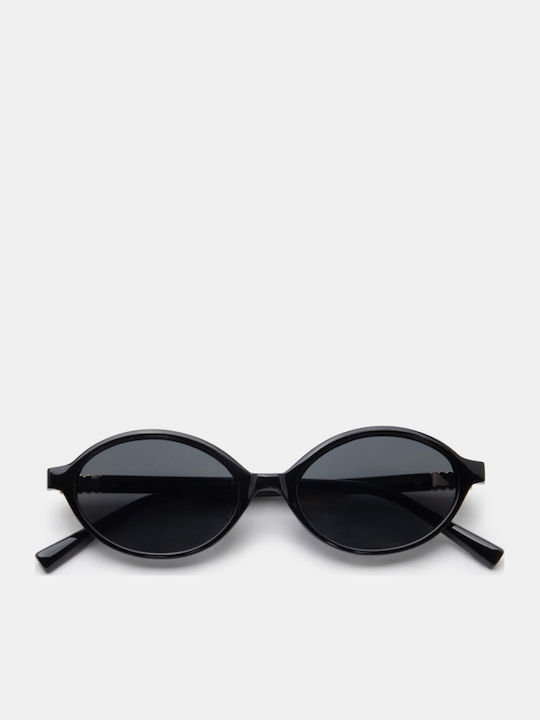 Luigi Unisex Γυαλιά Ηλίου με Μαύρο Σκελετό και Μαύρο Φακό