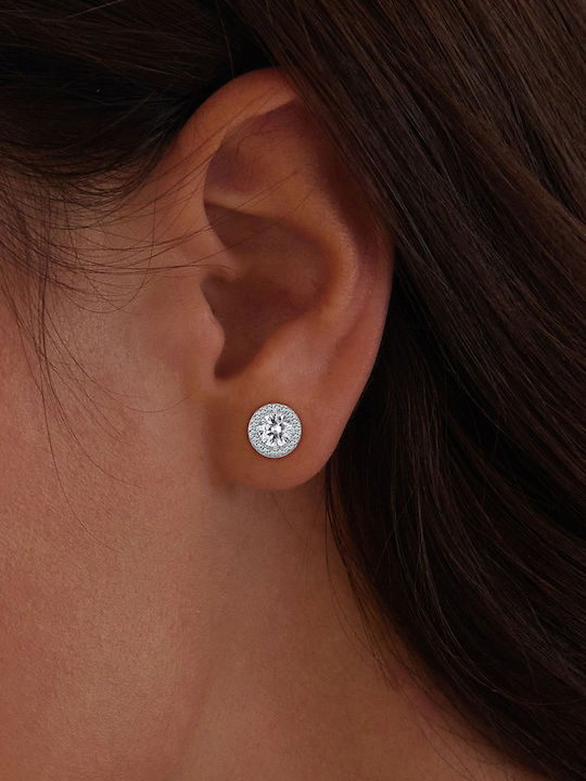 Daskalakis Single Knitted Stud Earring with Diamond