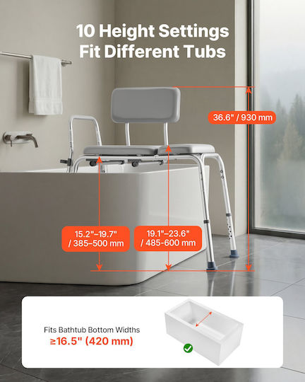 Vevor Toilet Chair with Backrest GDSYGZYTLSLB1UMXX001V0