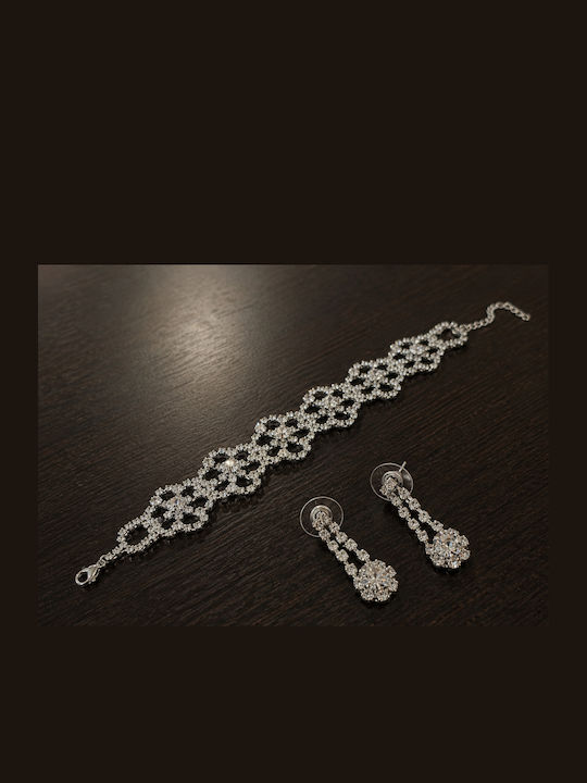 Set with Earrings with Stones