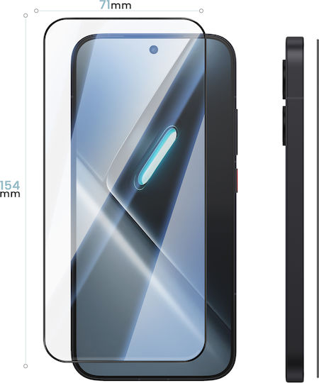 Avizar Screen Protector Poco X8 Pro In Anti-shock Tempered Glass Black Transparent