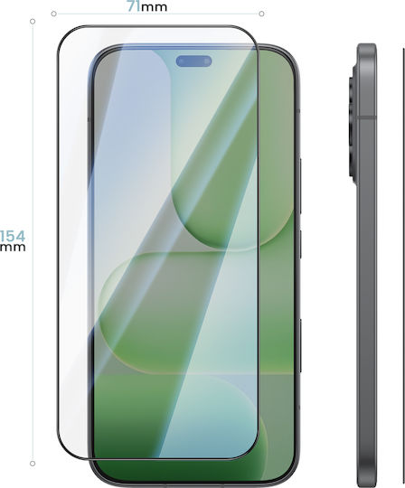 Avizar Displayschutzfolie Honor 600 Lite In Anti-shock Gehärtetem Glas Schwarz Transparent
