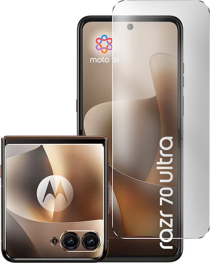 Avizar Privacy Защитно Фолио За Motorola Razr 70 Ultra Пълна Матовa Защита Прозрачен Черен