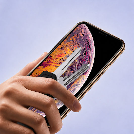 3mk Pack 2 Tempered Glass Iphone 11 Pro Max Xs Max Hardy Hardura Shockproof Black Transparent