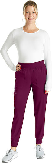 Cherokee Pantaloni medicali pentru femei Burgundy