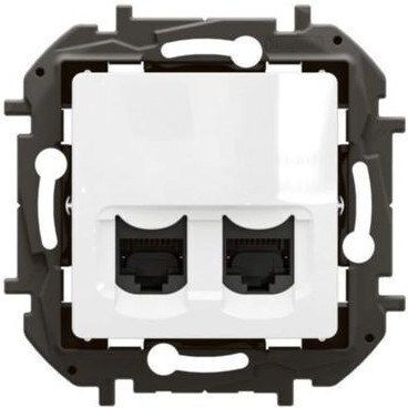 Διπλή Πρίζα Rj45 Τηλεφώνου & Πληροφορικής Niloe Np Utp Cat6 Λευκή Np4334wh Legrand Np4334wh