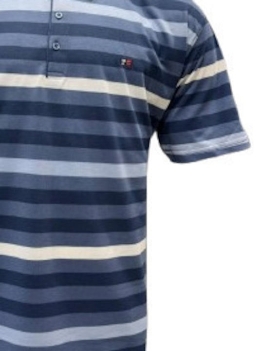 Polo Herrenbluse Kurzarm Streifen Raph