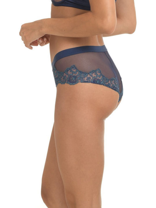 Damen-Boxer Mit Spitze Blau