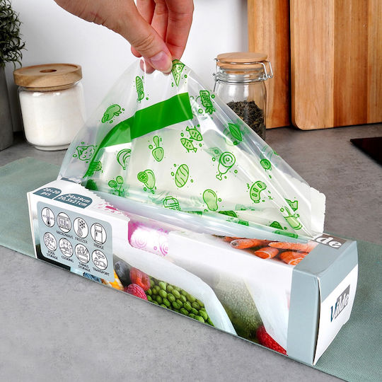 Resealable Food Bags 20.5x21 Cm 24x29 Cm 40 Pcs