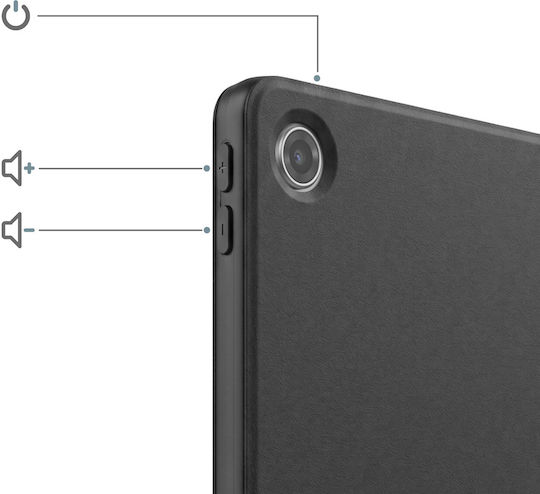 Avizar Slim Trifold Case Lenovo Tab 10.1 2025 Foldable Flap Pro Use 2 Angles Black