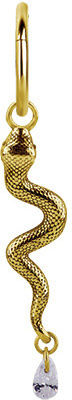 Charm Gold Snake Right D-064