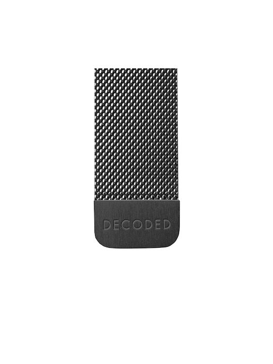 Decoded Миланска верижка Apple Watch 38 40 41 42mm Неръждаема стомана Черна