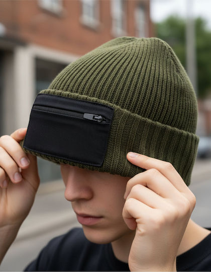 Beanie Unisex Strickmütze in Grün Farbe