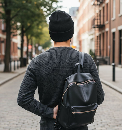 Beanie Unisex Knitted Beanie in Black Colour
