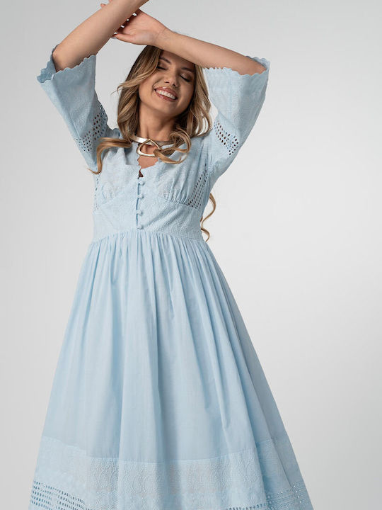 Elegantes Sommer Hemdkleid Blau