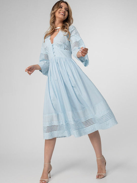 Elegantes Sommer Hemdkleid Blau