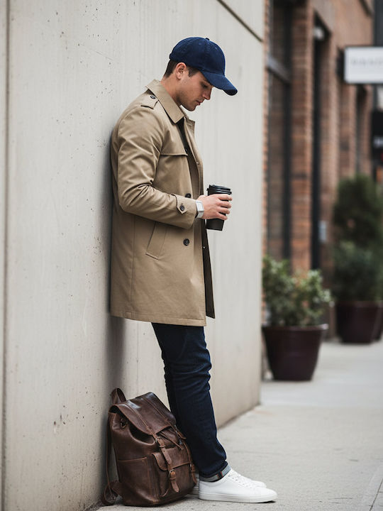 Baseball Cap Cord B680 Beechfield Earthaware Organic Cord Oxford Navy