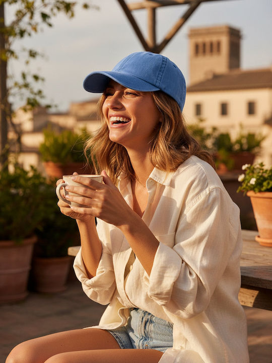 Καπέλο Jockey B655 Beechfield Low Profile Vintage Cap Vintage Cornflower