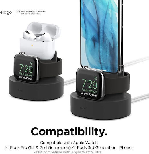 Elago Station Tragbare Ladegeräte Für Apple Watch Iphone Airpods Pro Apple Pencil Schwarz