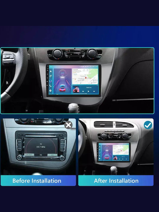 Seat Leon 2008 Android Мултимедия Carplay Androidauto GPS Вграден Wi-Fi Bluetooth SH56