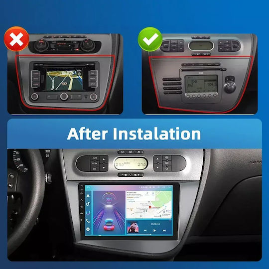 Seat Leon 2008 Android Multimedia Carplay Androidauto Gps Wi-fi Bluetooth Sh56