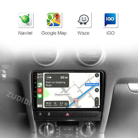Audi A3 2007 Android Multimedia Carplay Androidauto Gps Wi-fi Bluetooth Sη34