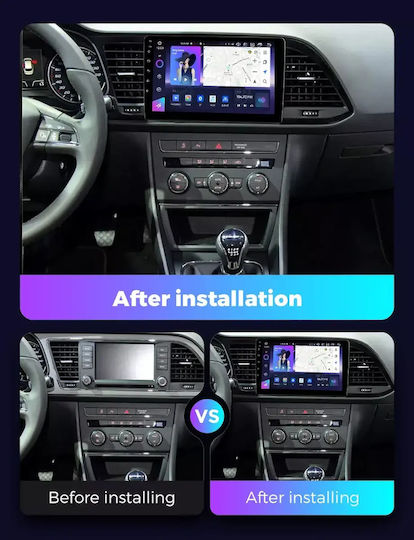 Seατ Leon 2013 Android Multimedia Carplay Androidauto Gps Wi-fi Bluetooth Sh71