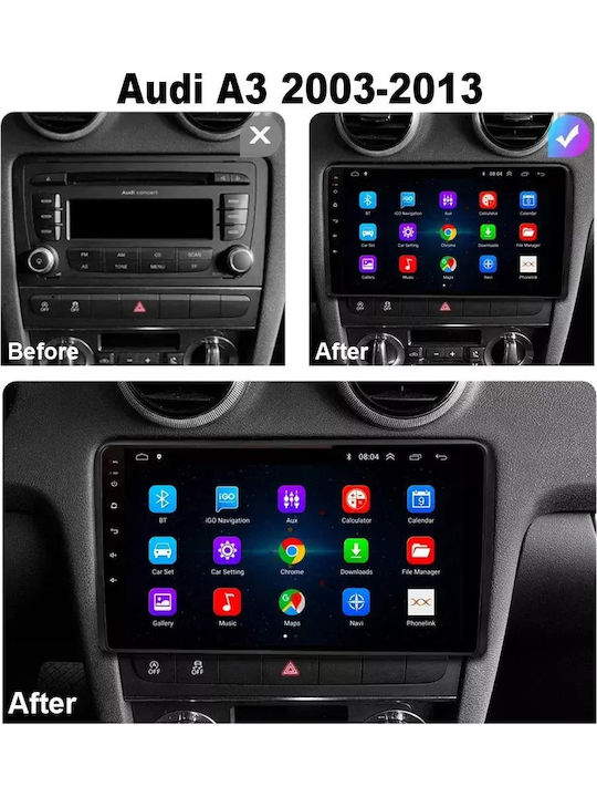 Audi A3 2009 Android Мултимедия Carplay Androidauto GPS Вграден Wi-Fi Bluetooth Sη36