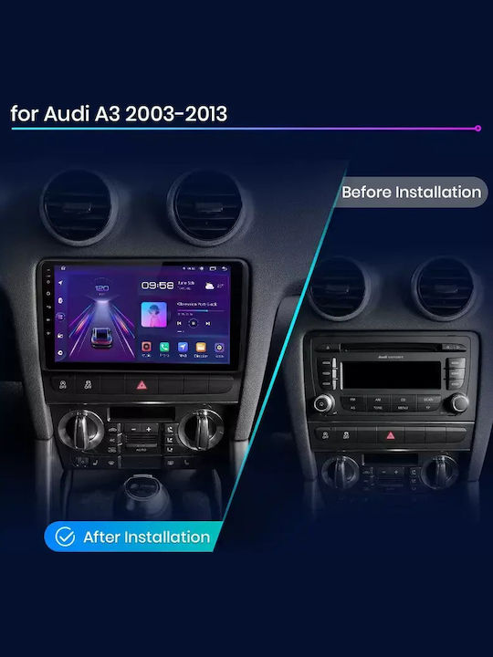 Audi A3 2009 Android Мултимедия Carplay Androidauto GPS Вграден Wi-Fi Bluetooth Sη36