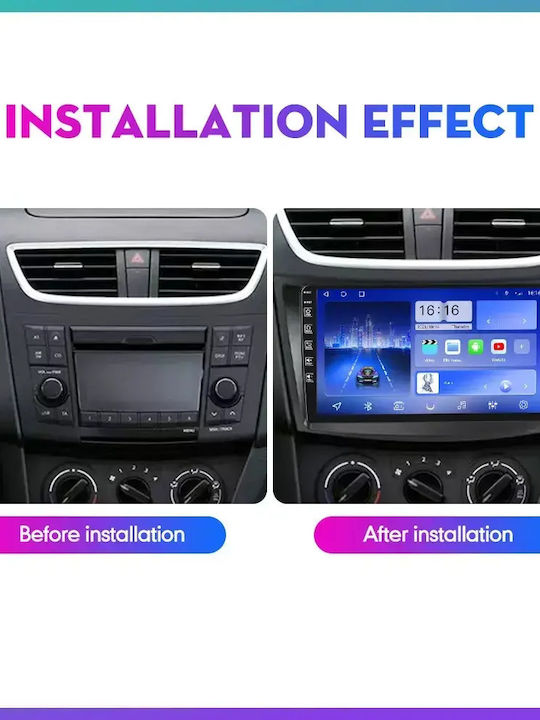 Suzuki Swift 2011 Android Мултимедия Carplay Androidauto GPS Вграден Wi-Fi Bluetooth SH47