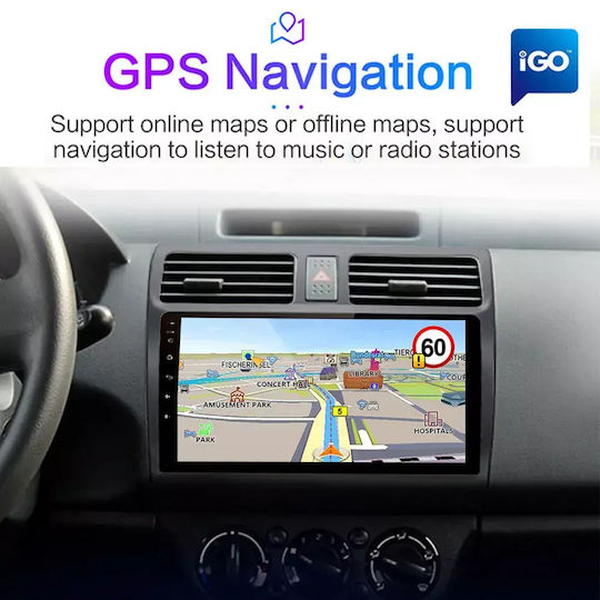 Toyota Aygo 2011 Android Мултимедия Carplay Androidauto GPS Вграден Wi-Fi Bluetooth Sh66