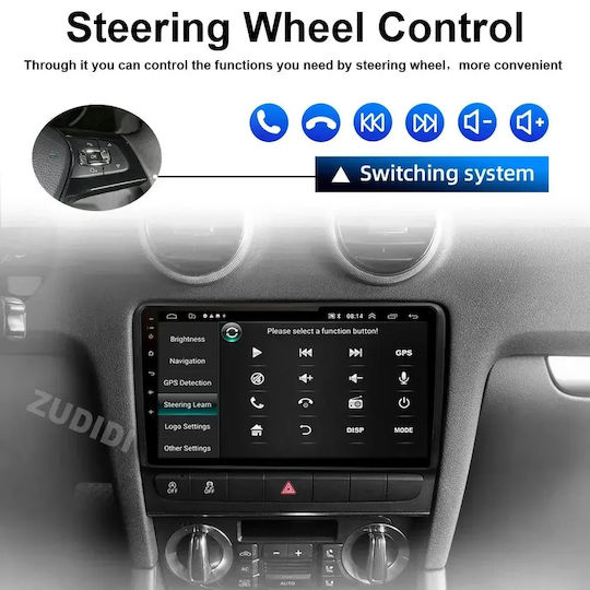 Audi A3 2010 Android Multimedia Carplay Androidauto Gps Wi-fi Bluetooth Sη37