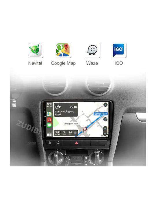 Audi A3 2011 Android Multimedia Carplay Androidauto Gps Wi-fi Bluetooth Sη38